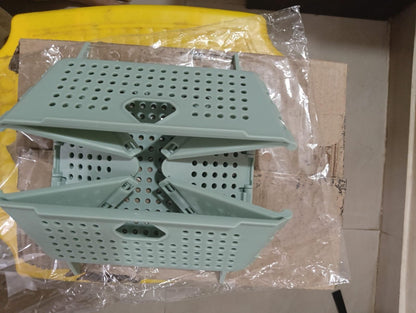 Foldable Fruit & Vegetable Drain Basket | Collapsible Colander with Resting Feet