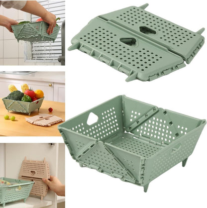 Foldable Fruit & Vegetable Drain Basket | Collapsible Colander with Resting Feet