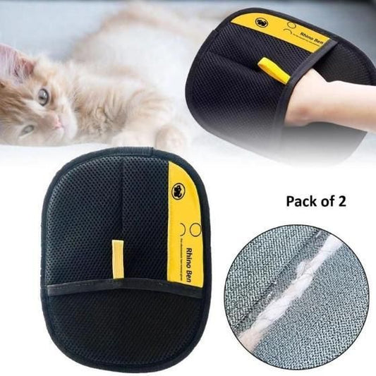 Pet Hair Removal Gloves (Pack of 1 or 2) | Fur & Lint Remover for Dogs & Cats