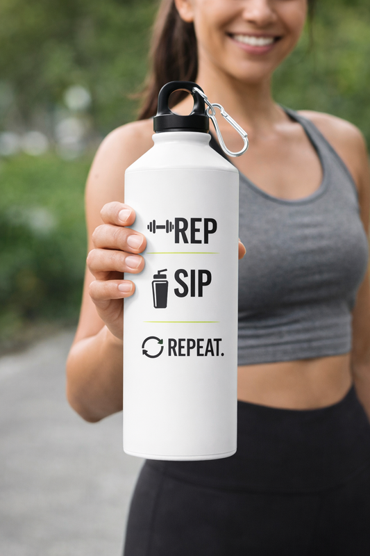 Gym Sipper Bottle - Rep, Sip, Repeat